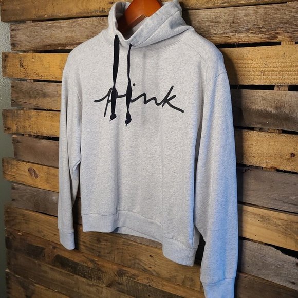 VICTORIA'S SECRET PINK~LOUNGE COWL NECK PULLOVER SWEATSHIRT~Gray size Sm - Picture 4 of 7